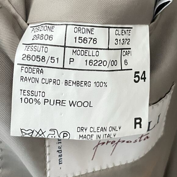 Canali Proposta Men’s 44R Brown Wool Houndstooth Sport Coat Blazer Made in Italy - Picture 12 of 15